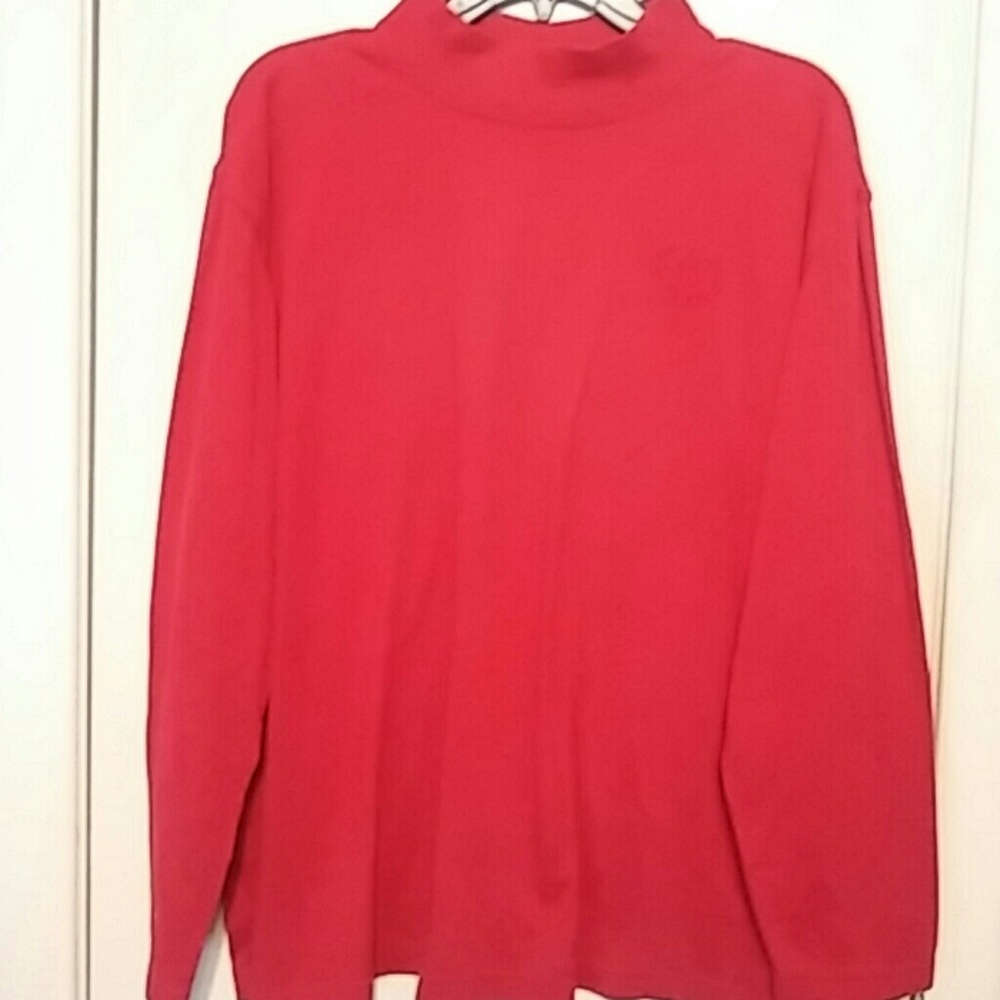 Red long sleeve plus size with high collar